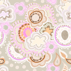 Abstract flowers ~ seamless background