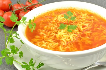 tomato soup with noodles