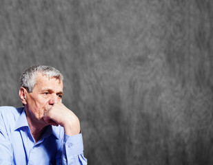 Elderly worried businessman