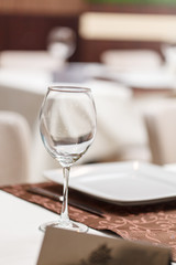 Tables set for meal