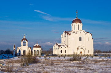 Orthodox church in winter in Tallinn, Estonia