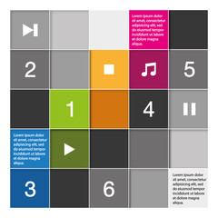 Mosaïque infographie thème musique.