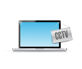 cctv laptop illustration design