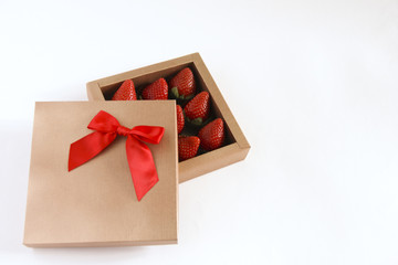 Strawberries for Valentine's or Birthday in an elegant gift box