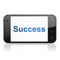 Business concept: Success on smartphone