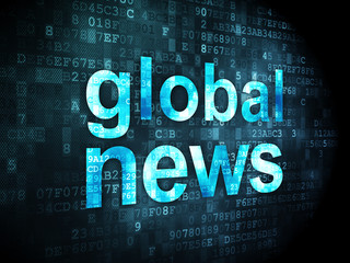 Obraz premium News concept: Global News on digital background