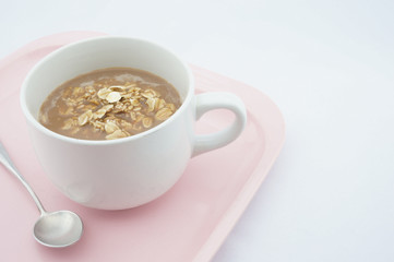 Cup of coco with oats