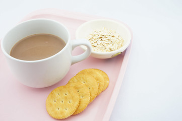Cup of coco, oats and cracker