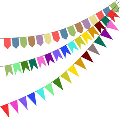 Obraz premium Vector bunting and garland set