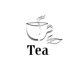 Cup of tea. Vector label, idea (poster) for your menu