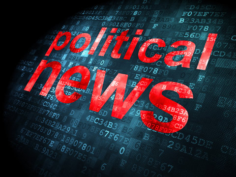News concept: Political News on digital background