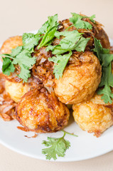 whole eggs boiled fried