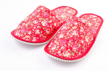 Red House shoes , slippers on isolated white background