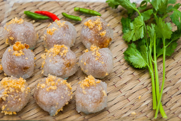 Sago pork, Thai Dessert and Appetizer