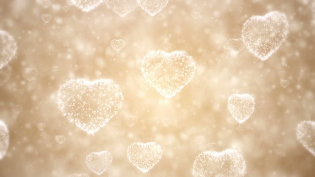 Valentine day background, flying hearts