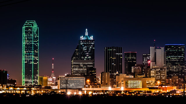 Dallas Skyline By Night