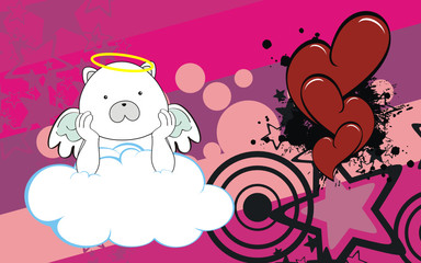 polar bear cartoon cherub background
