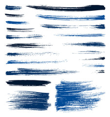 vector blue brush strokes