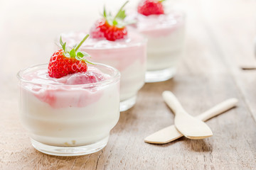 strawberry smoothie with strawberries