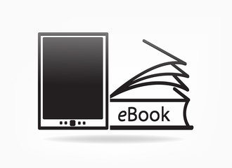 electronic book concept - vector illustration