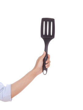 Woman Hand Holding A Kitchen Spatula