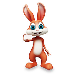 Happy bunny with visiting card