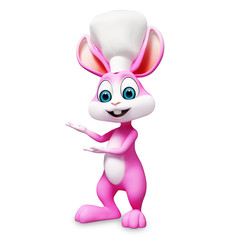 chef bunny with presentation