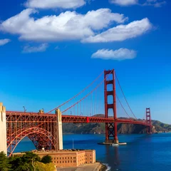 Fotobehang Golden Gate Bridge San Francisco from Presidio California © lunamarina