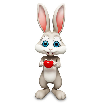 Happy bunny with heart