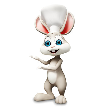 chef bunny with presentation