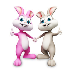 Happy bunny with thumbs up