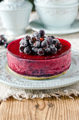 Berry cheesecake on a plate