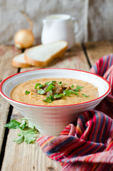 Soup puree of vegetables and beans