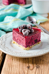 Berry cheesecake on a plate