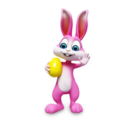 happy bunny with color egg