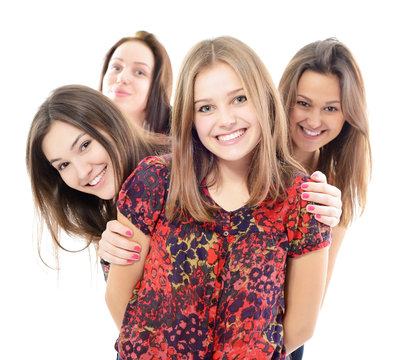 Group Of Happy Teen Girls