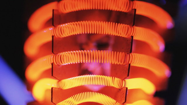 Tungsten filament of electric heater