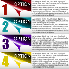 One, two, three, four - vector background