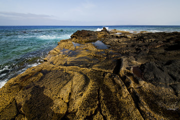 in lanzarote  rcoastline and summer