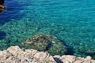 Beautiful clear, turquoise sea water