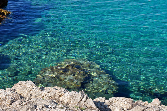 Beautiful clear, turquoise sea water