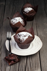 Fresh chocolate muffins