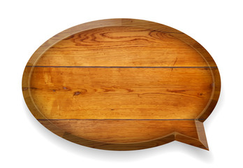 Realistic wooden round board.