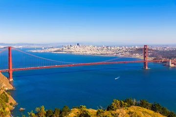 Cercles muraux Pont du Golden Gate San Francisco Golden Gate Bridge Marin pointes en Californie