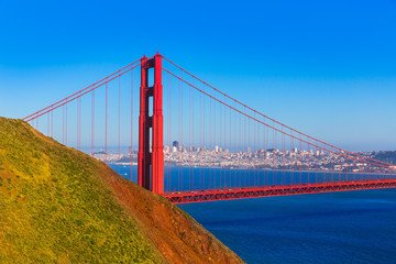 Fototapeta na wymiar San Francisco Golden Gate Bridge Marin headlands California