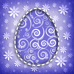 Happy Easter Card - patterned background