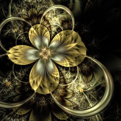 Fototapeta premium Colorful fractal flower pattern