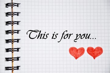 This is for you...