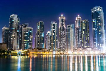 Fototapeta na wymiar Dubai downtown. East, United Arab Emirates architecture