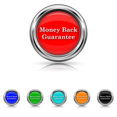 Money back guarantee icon - vector set